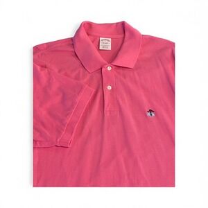 Brooks Brothers 1818‎ Performance Short Sleeve Polo Shirt Mens Large Pink